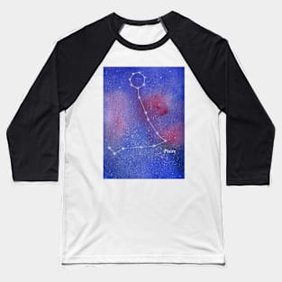 Pisces Zodiac with Galaxy Baseball T-Shirt